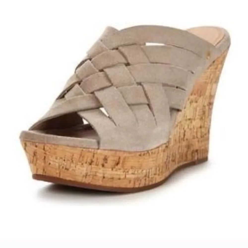 NWB UGG Tan Wedge Sandal